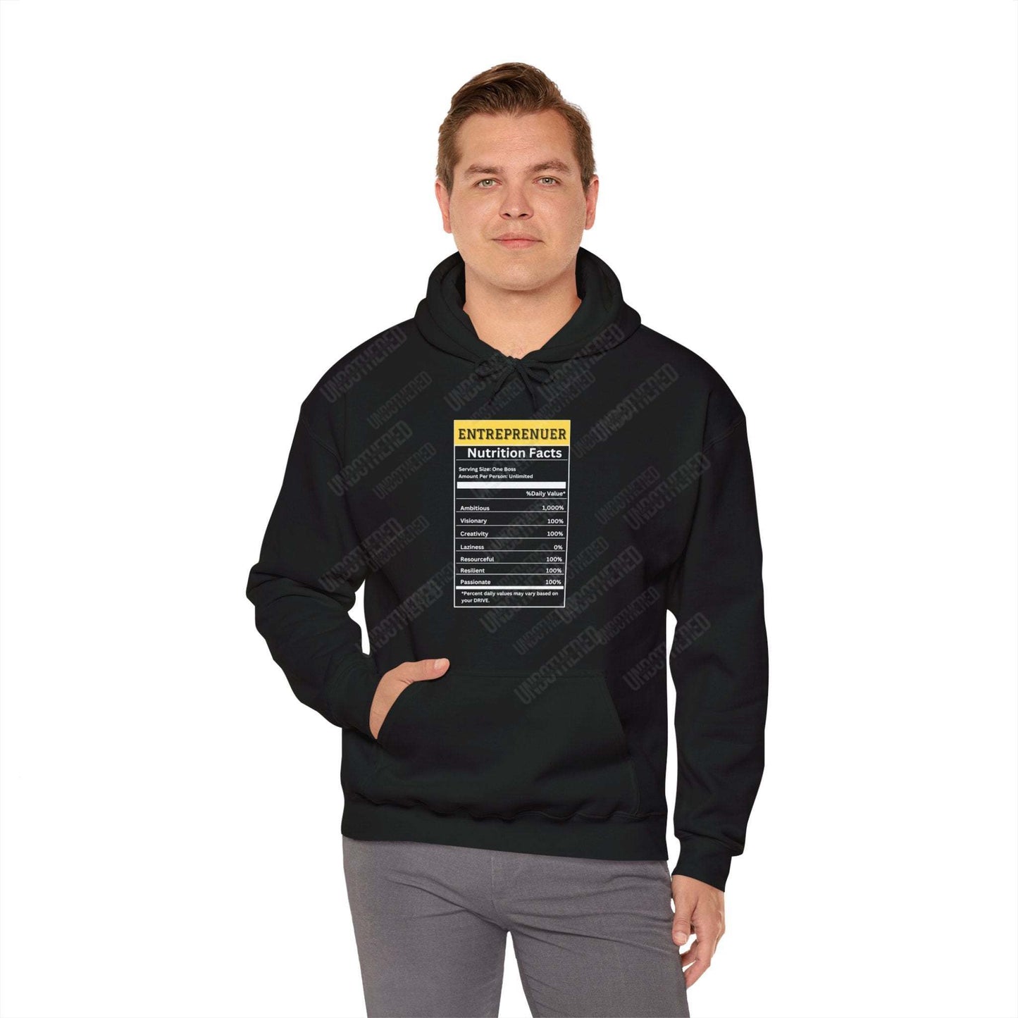 Entrepreneur Nutrition Facts (Hooded Sweatshirt)