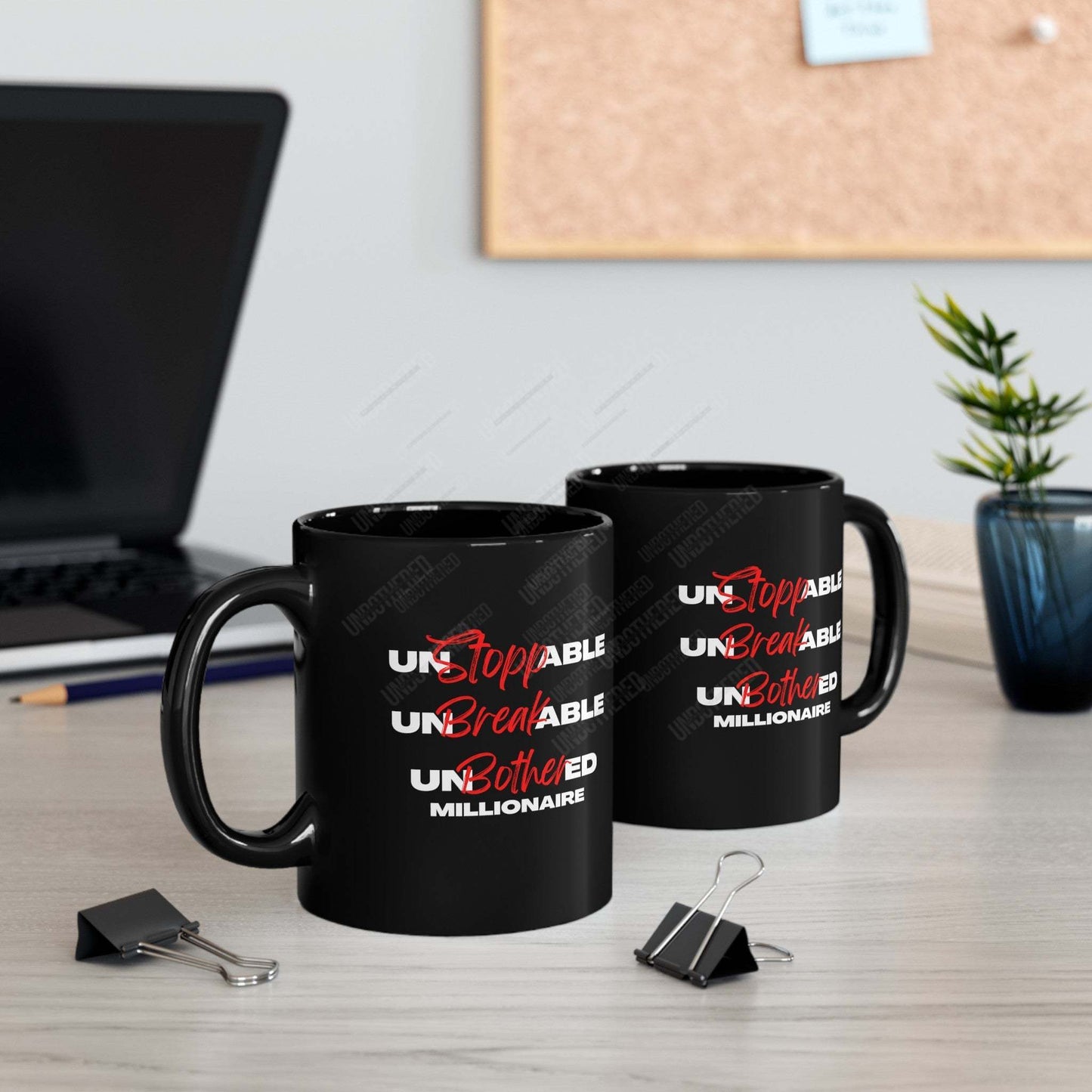 Unstoppable Millionaire (Black mug)