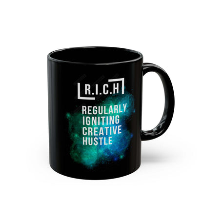 R.I.C.H (Black Mug (11oz)