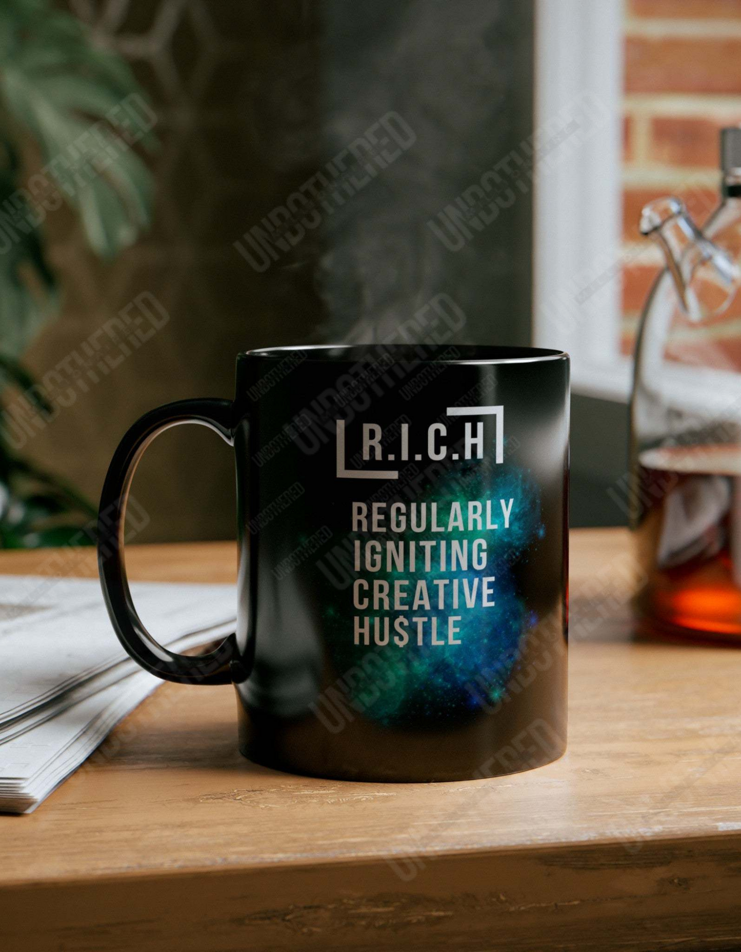 R.I.C.H (Black Mug (11oz)