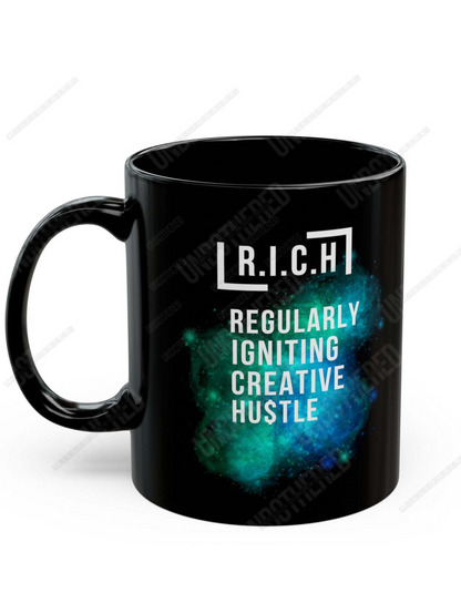 R.I.C.H (Black Mug (11oz)